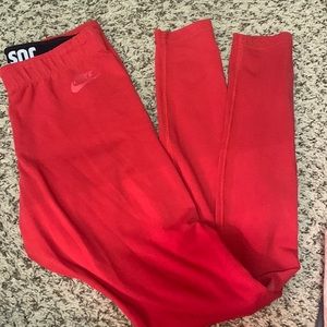 Nike red leggings size S